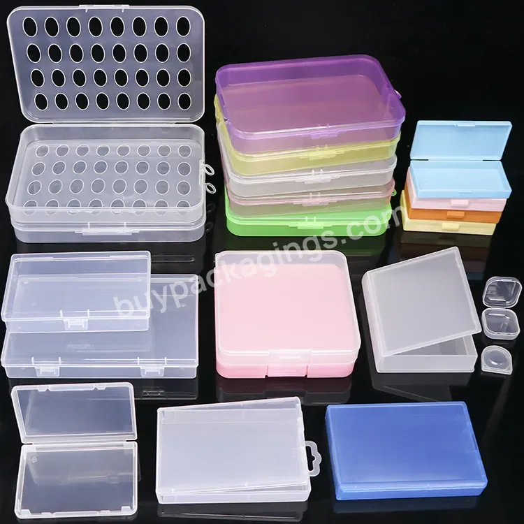 Oem Odm Clear Color Plastic Packing Box Small Details Tools Beads Transparent Packing Storage Boxes Small Pp Case