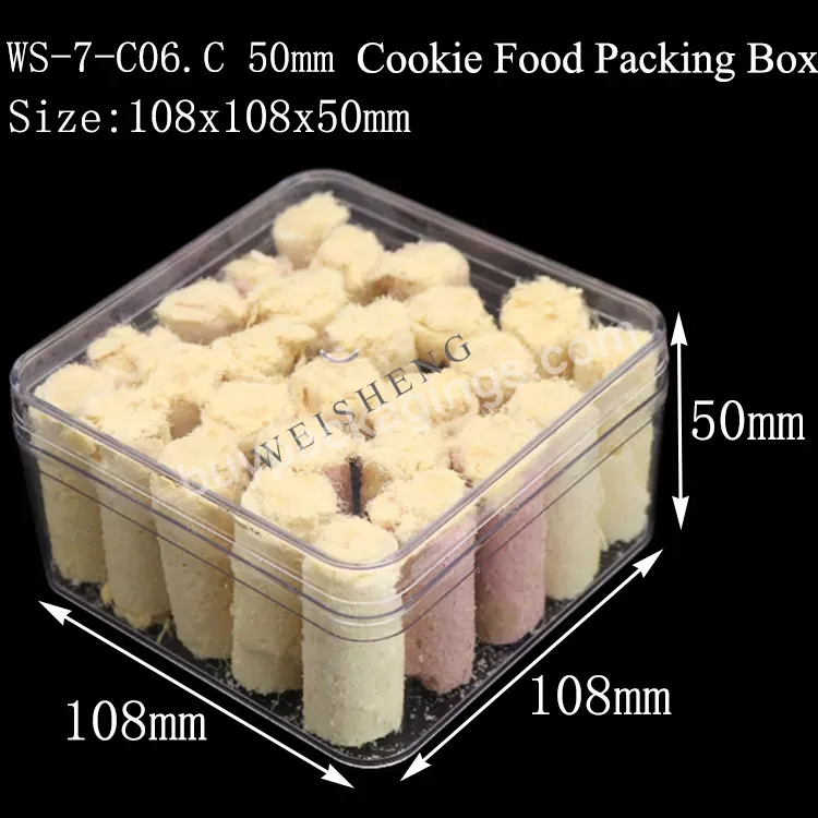 Oem Odm Clear Plastic Boxes For Cakes Cookie Biscuit Snack Acrylic Chocolate Box Macarons Truffle Candy Packaging Boxes