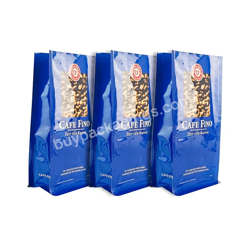 Oem / Odm Food Grade Aluminum Foil Heat Sealing Printing Flat Bottom Coffee Packaging Bag