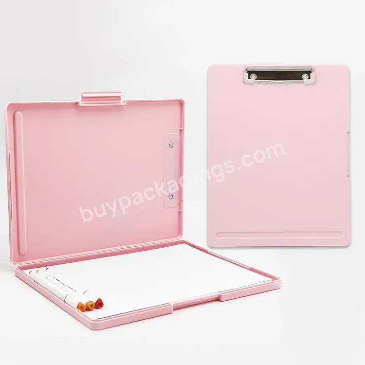 Oem Odm Logo A3 A4 A5 Plastic Nursing Clipboard Storage Sublimation File Box Metal Clip For Medical