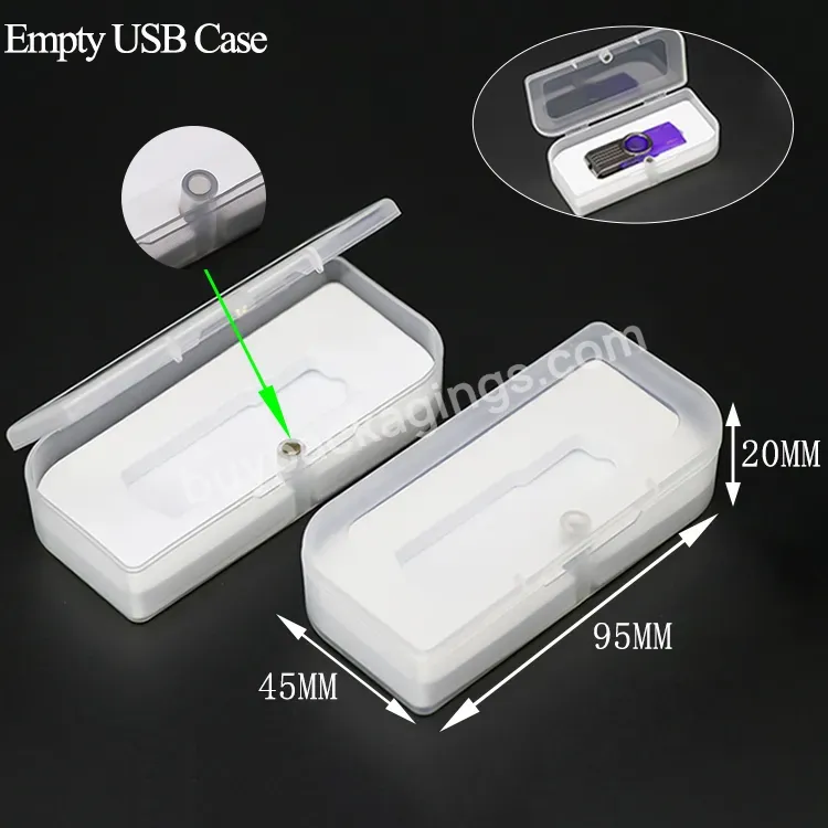 Oem Odm Logo Little Small Usb Packaging Case Super Clear Gift Plastic Usb Flash Drive Storage Box With Magnetic Buckle