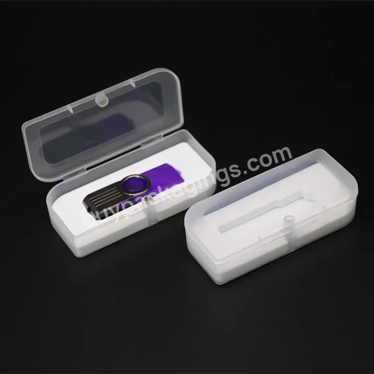 Oem Odm Logo Little Small Usb Packaging Case Super Clear Gift Plastic Usb Flash Drive Storage Box With Magnetic Buckle
