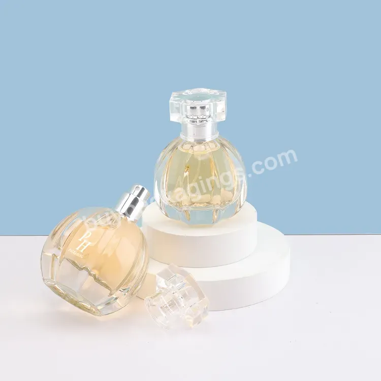 Oem Odm Luxury Perfume Bottle 50ml New Design Glass Perfume Bottle Round Ball Shape Glass Bottle With Pump Spray