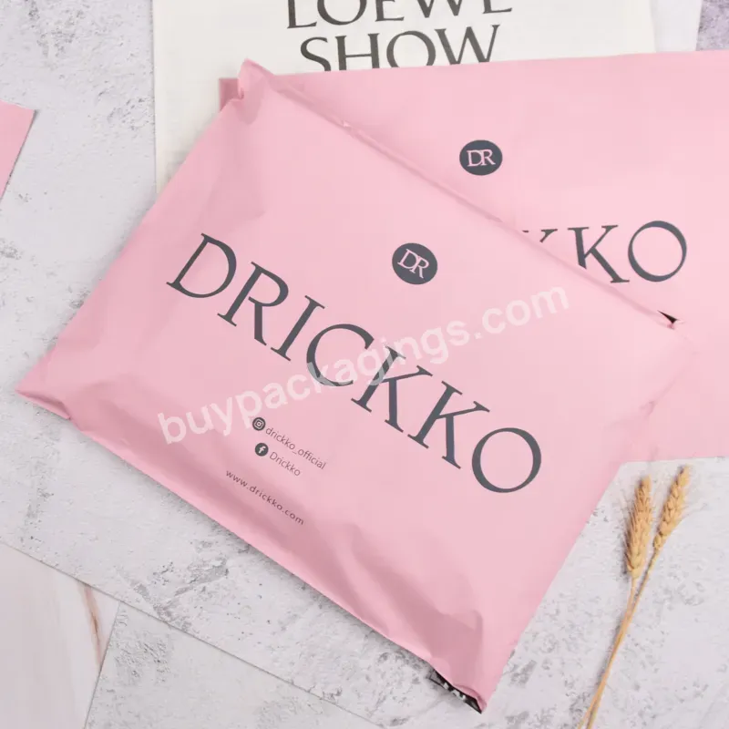 Oem Odm Plastic Pink Shipping Ldpe Mailer Poly Envelope Packing Courier Postage Pouch Postal Bag For Cloth