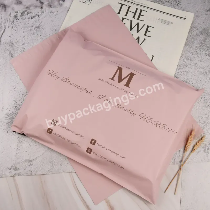 Oem Odm Self Adhesive Pink Mailer Poly Plastic Mailing Envelope Shipping Resuabl Recycled Mail Pouch Postage Bag