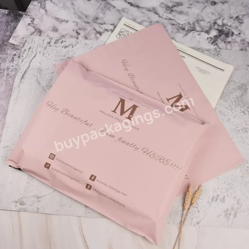 Oem Odm Self Adhesive Pink Mailer Poly Plastic Mailing Envelope Shipping Resuabl Recycled Mail Pouch Postage Bag