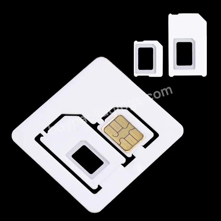 Oem Odm Style Pp Plastic White Black Sim Card Case Box Mobile Phone Blank Slim Sim Id Name Card Holder For Nano Adapter