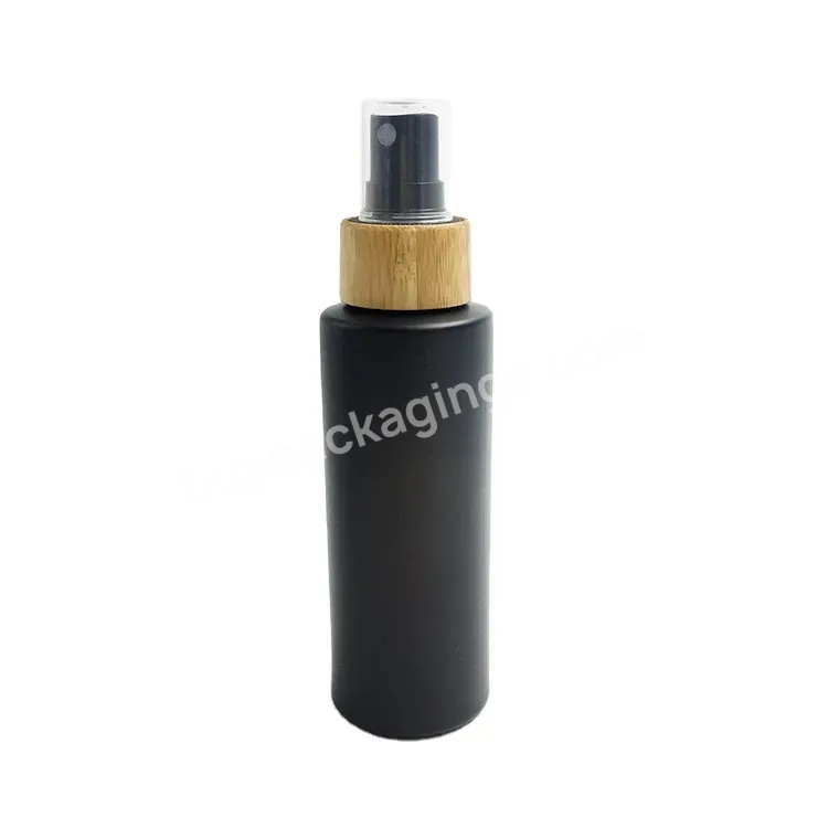 Oem Oem 100ml Matt Black Mist Spray Bottle With Bamboo Mist Sprayer Manufacturer/wholesale