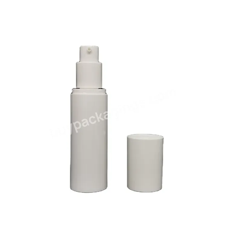 Oem Oem 15ml 30ml 50ml Press Airless Lotion Bottle Essence Sub-bottling White Plastic Cosmetic Bottle Empty Packaging