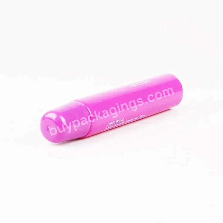 Oem Oem 19mm Diameter Round Plastic Cosmetic Tube Package Lip Glossy Tube Collapsible Pe Plastic Tube Bottle