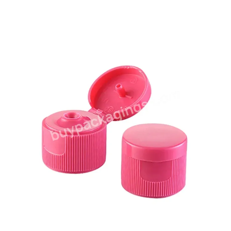 Oem Oem 20/410 20mm Ribbed Pink Flip Top Screw Lid Cap Manufacturer/wholesale Logo