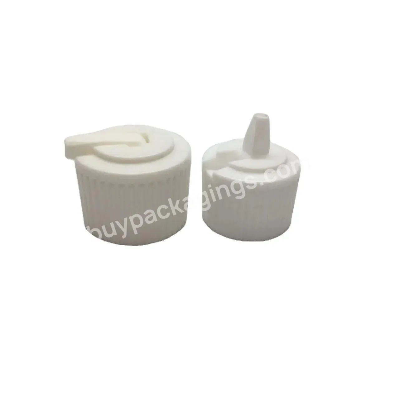 Oem Oem 20/410 24/410 White Ribbed Flip Top Cap For Pe Bottle