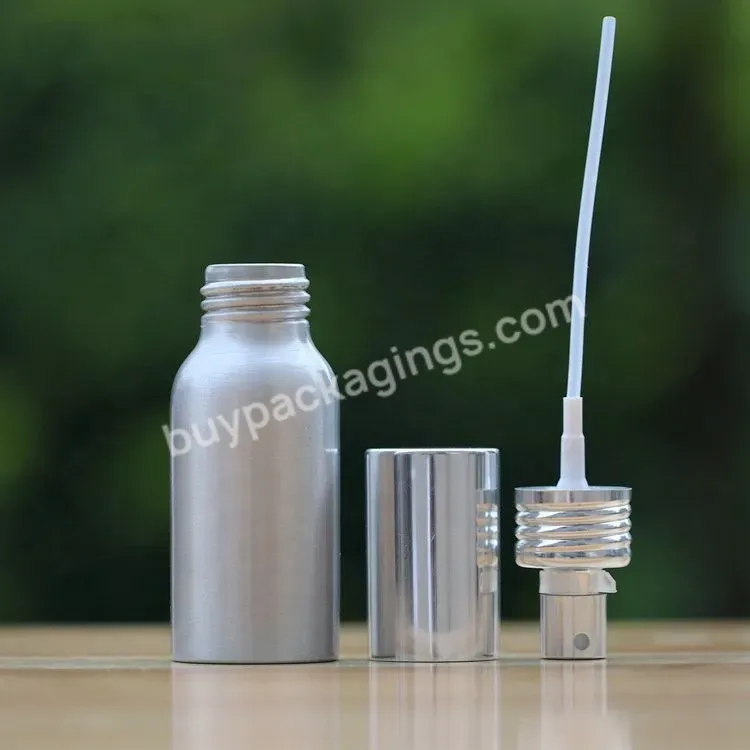 Oem Oem 20ml 30ml 50ml 60ml 100ml 500ml Empty Refillable Silver Aluminum Perfume Spray Bottle