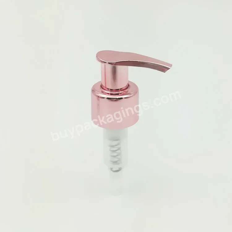 Oem Oem 24/410 Plastic Lotion Pump Metallic Rose Gold Shampoo Soap Dispenser Pump Manufacturer/wholesale