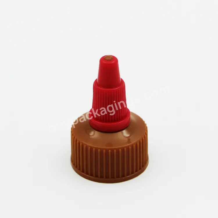 Oem Oem 24/410 Plastic Screw Lid Soft Squeeze Bottle Tomato Sauce Dispenser Twist Up Lid Pointed Mouth Lid Manufacturer/wholesale