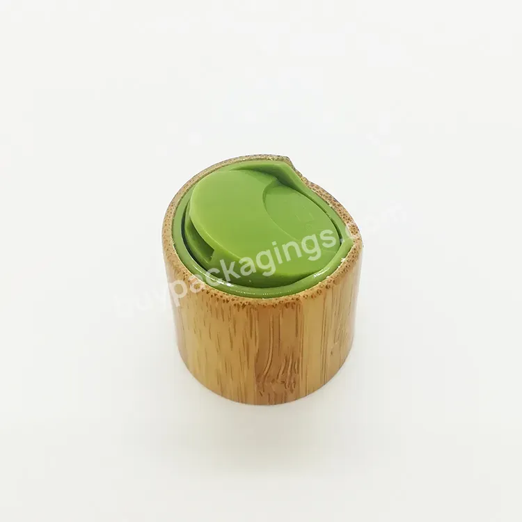 Oem Oem 24/410 Plastic Squeeze Bottle Disc Cap Eco Friendly Bamboo Disc Cap Push Down Squeeze Lid Lotion Dispenser Cap Logo