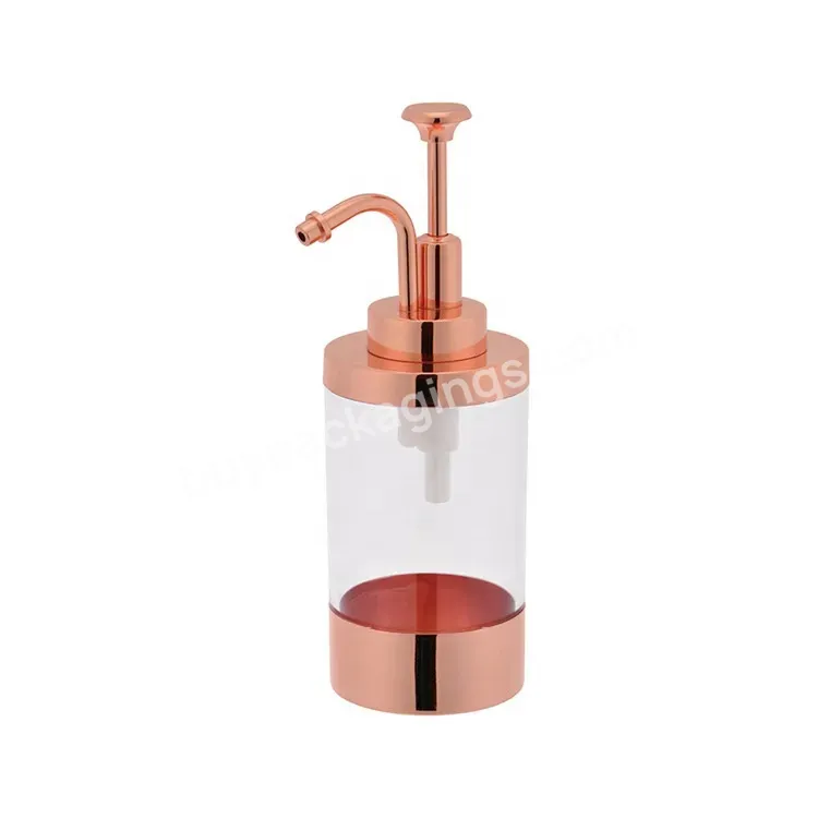 Oem Oem 250ml Rose Gold Metal Stainless Steel Hand Soap Lotion Dispenser With Refillable Clear Transparent Stainless Steel Bottle