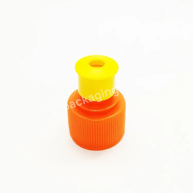 Oem Oem 28/410 Plastic Screw Lid Soft Drinking Bottle Suction Lid Push And Pull Cap With A Dust Evident Cover Manufacturer/wholesale