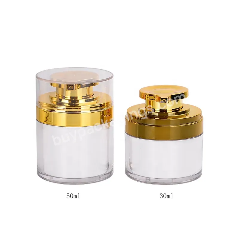 Oem Oem 30g 50g Double Layers Acrylic Airless Pump Bottles Cosmetic Facial Cream Container Jars