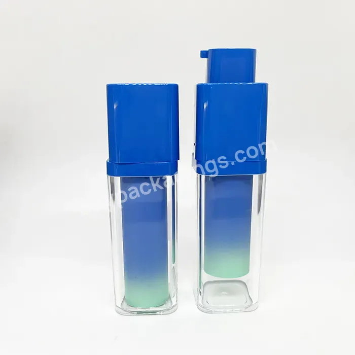 Oem Oem 30g 50g Refill Skincare Oil Foundation Container Square Plastic Bottle Cosmetic Airless Bottles