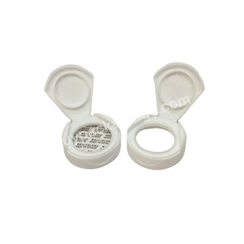 Oem Oem 38mm White Color Lid Bottle Cap Plastic Caps 38/400 Smooth Flip Top Cap With Pressure Liner