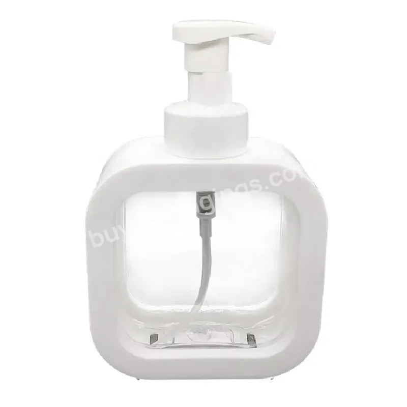 Oem Oem 500ml Square Transparent Refillable Replaceable Soap Foam Pump Bottle