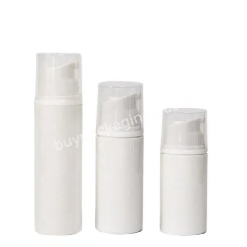 Oem Oem 50/80/100ml White Plastic Pp Airless Pump Bottles With Press Top