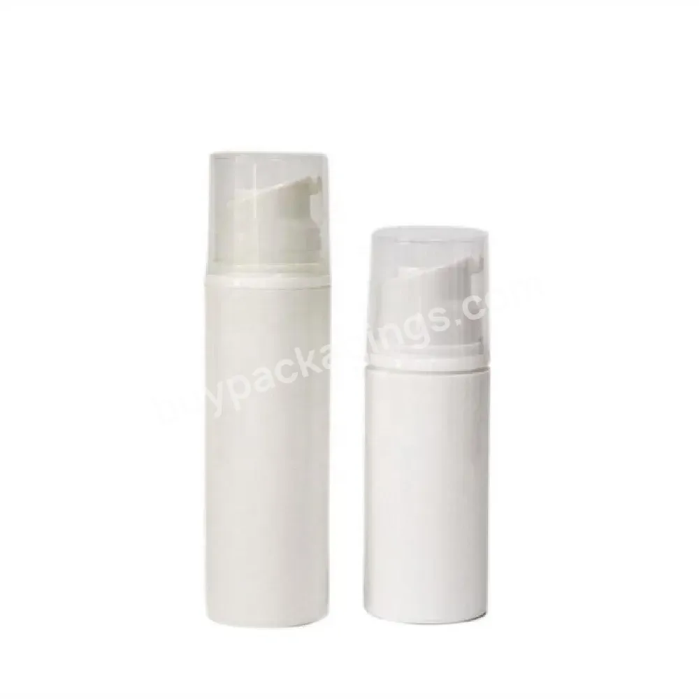 Oem Oem 50/80/100ml White Plastic Pp Airless Pump Bottles With Press Top