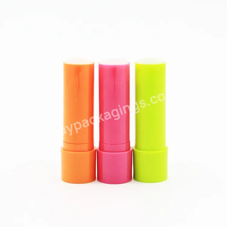 Oem Oem 5g Cylinder Round Cosmetic Makeup Tools Lip Stick Tube Lip Glossy Balm Tube Plastic Bottle Manufacturer/wholesale