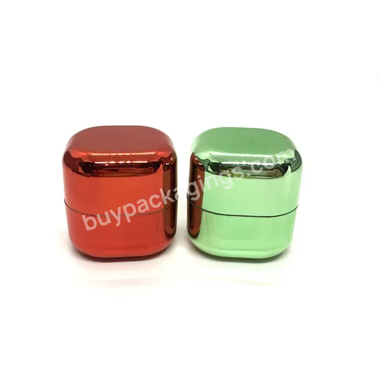 Oem Oem 7g Square Shape Customized Color Plastic Lip Balm Jar Custom Printing Lip Scrub Container