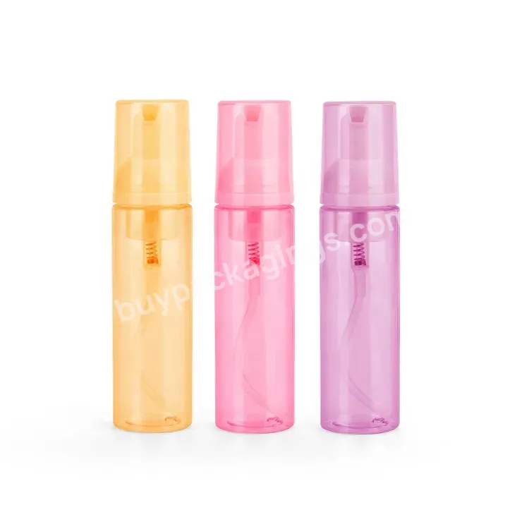 Oem Oem 80ml Transparent Clear Orange Red Purple Plastic Pet Mousse Soap Foam Pump Bottle