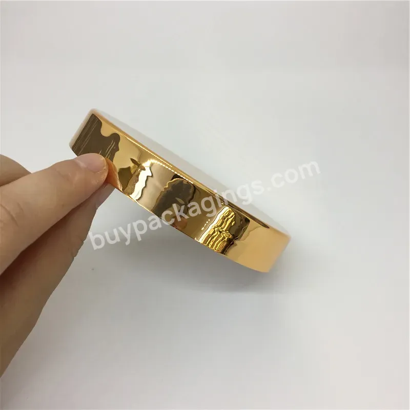 Oem Oem 89mm-400 Big Size Pp Screw Cap Shiny Gold Screw Lid Uv Treatment Single Screw Cap For Pet Jar