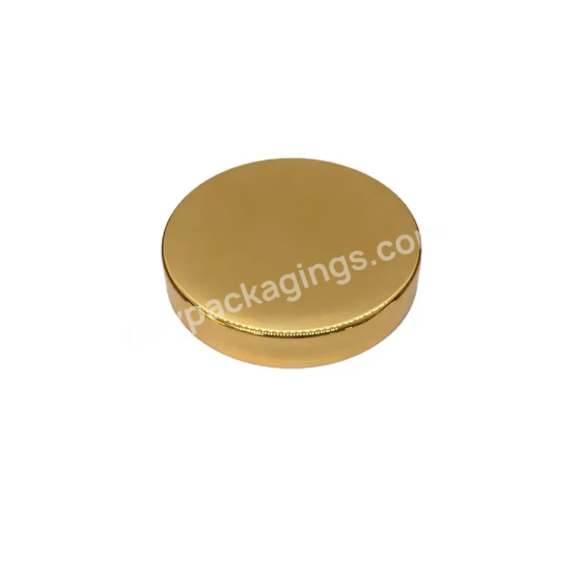 Oem Oem 89mm Uv Electroplated Plastic Wide Mouth Bottle Lid For Jars Cosmetic Packaging