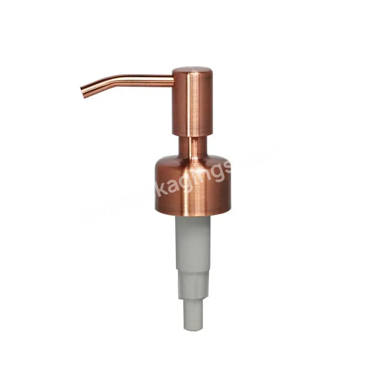 Oem Oem Bronze Color 28mm Stainless Steel Lotion Pump High Quality Cosmetic Lotion Dispenser