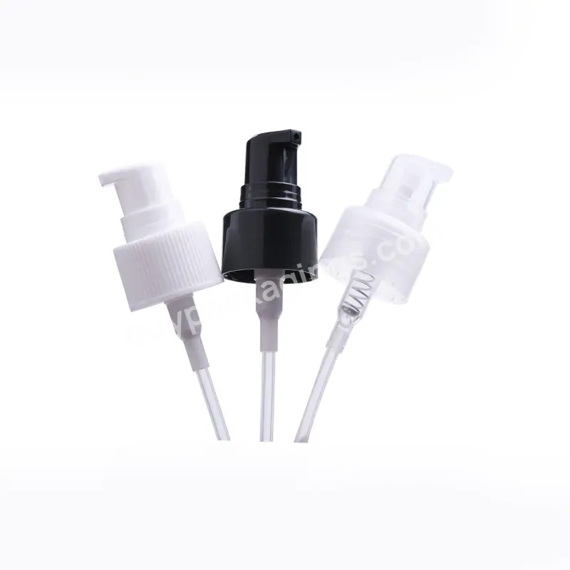 Oem Oem Cheap Pp Black White 24/410 Cream Pump Plastic Treatment Pump With Full Dust Cap For Cosmetic