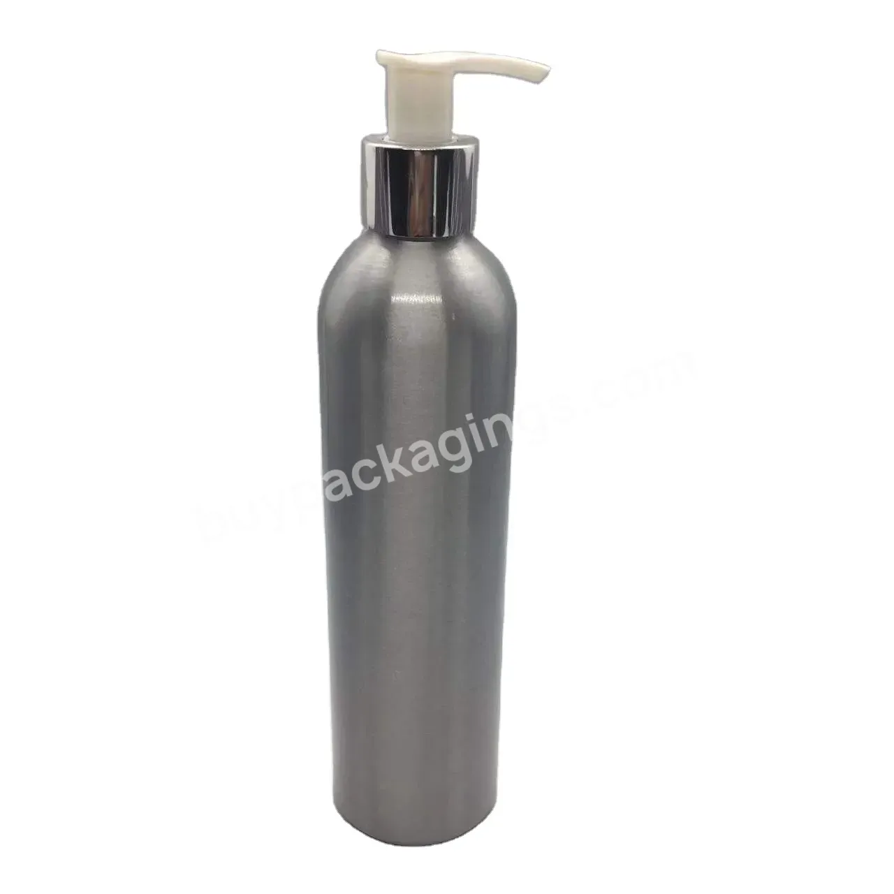 Oem Oem Custom 150ml 200ml Aluminum Silver Bottle With Silver Dispenser Pump