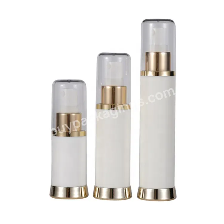 Oem Oem Custom 15/30/50ml Cosmetic White Gold Pp Plastic Airless Lotion Pump Bottles