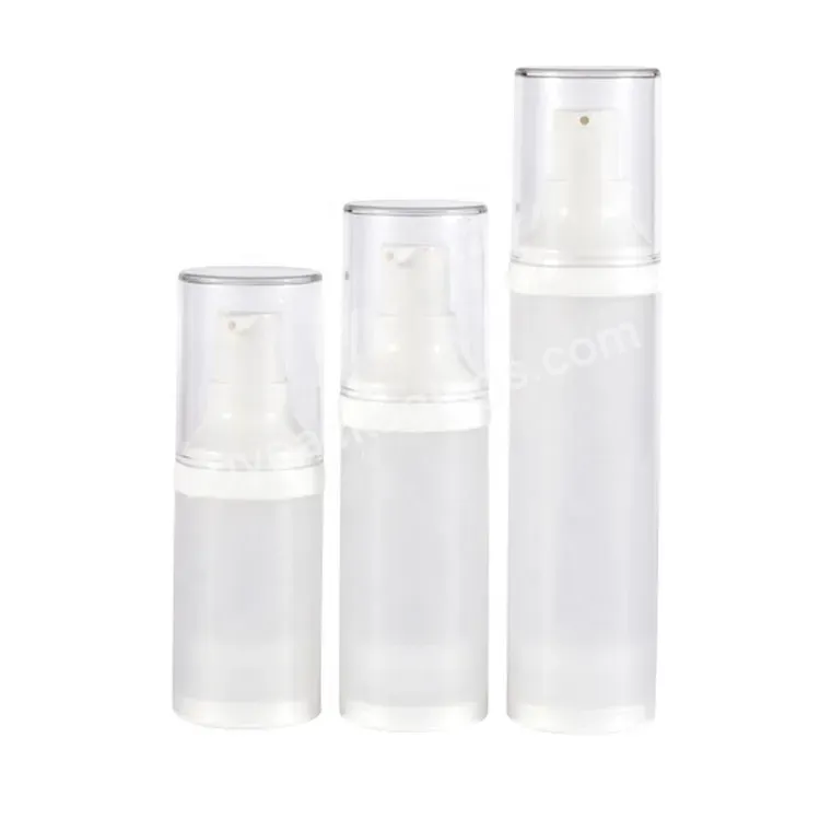 Oem Oem Custom 15/30/50ml Plastic Pp Translucent Matte Frosted Airless Pump Bottles With White Top Pump