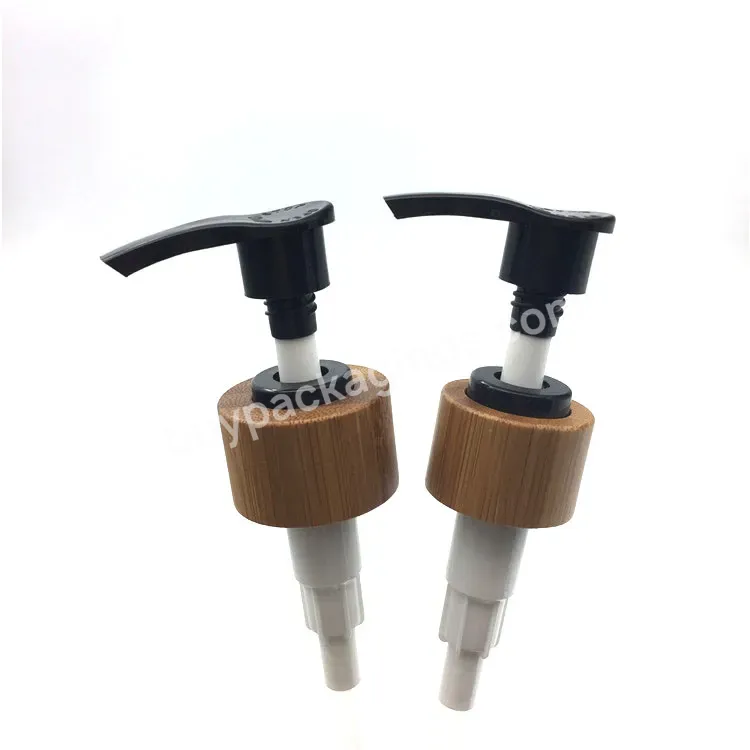 Oem Oem Custom 24/410 28/410 New Design Wooden Bamboo Plastic Up-down Screw Lotion Pump Hand Manufacturer