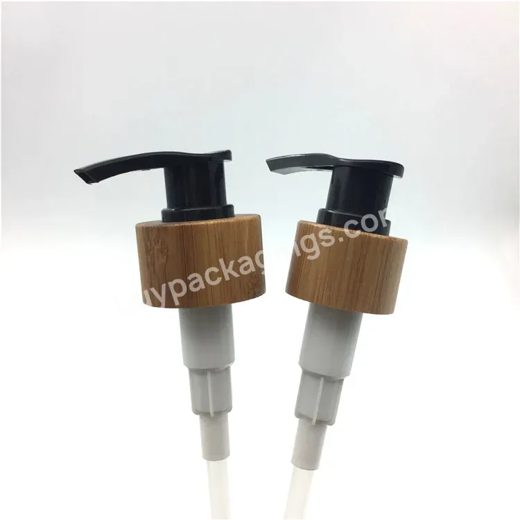 Oem Oem Custom 24/410 28/410 New Design Wooden Bamboo Plastic Up-down Screw Lotion Pump Hand Manufacturer