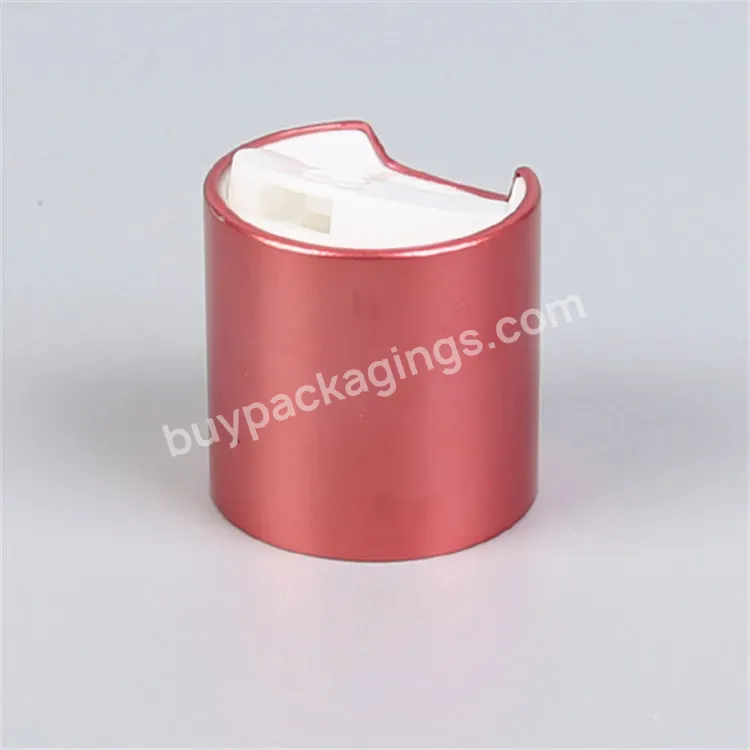 Oem Oem Custom 24/410 Shiny Red Color Oxide Aluminum Plastic Disc Top Cap For Shampoo Manufacturer/wholesale - Buy Disc Top Cap,Plastic Caps 24mm,Plastic Flip Top Cap.