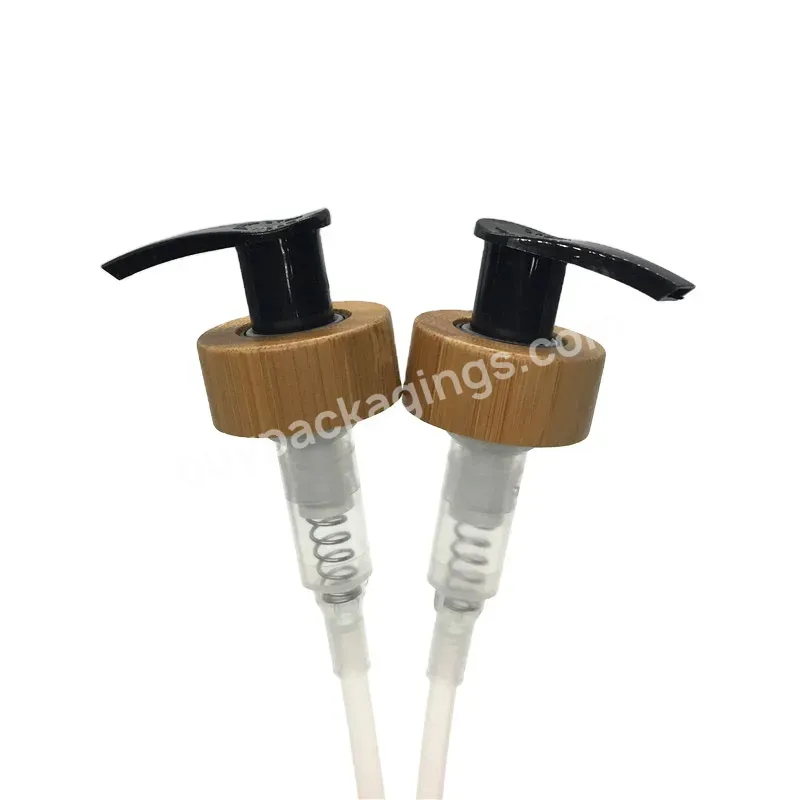 Oem Oem Custom 28/400 Black White Plastic Bamboo Wood Treatment Lotion Pump Dispenser Manufacturer