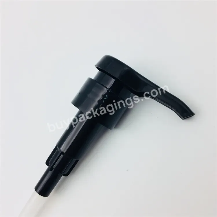 Oem Oem Custom 28/410 4ml 4cc Black Smooth Long Nozzle Plastic Soap Liquid Lotion Pump