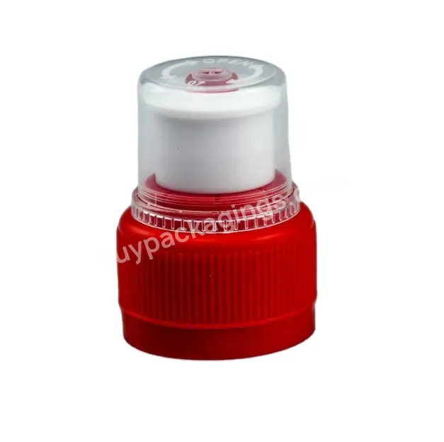 Oem Oem Custom 28mm Plastic Pull-push Caps,Leak-proof Plastic Caps For Beverage Bottles