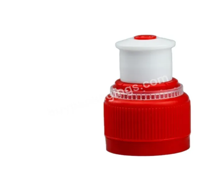 Oem Oem Custom 28mm Plastic Pull-push Caps,Leak-proof Plastic Caps For Beverage Bottles