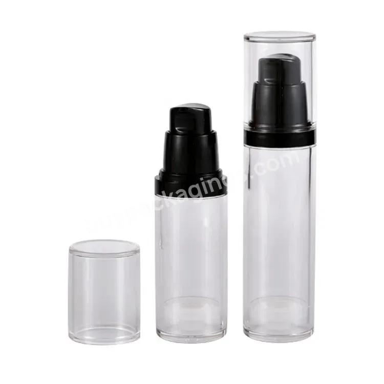 Oem Oem Custom 35ml 50ml High Transparent Airless Bottles With Black Pump