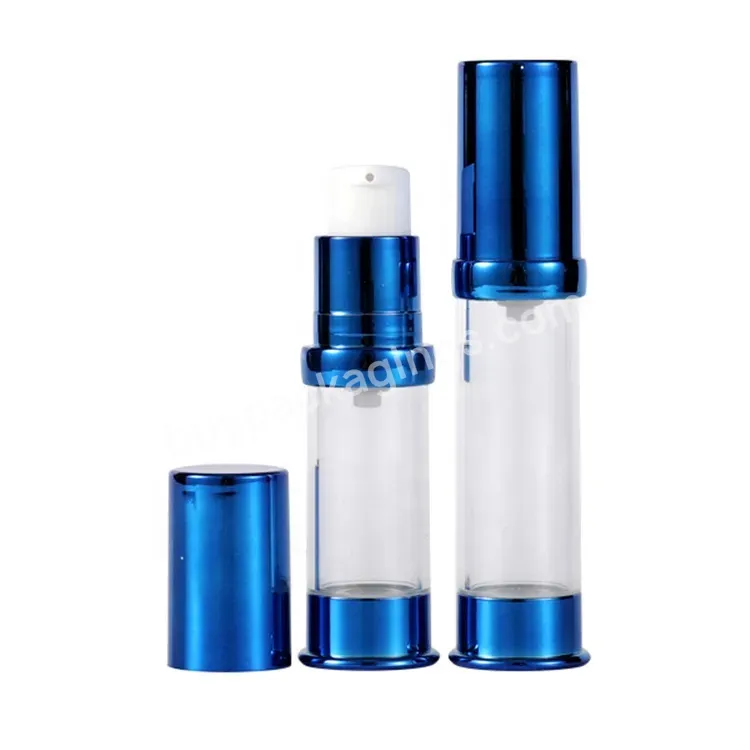 Oem Oem Custom 5ml 8ml Small Mini Plastic As Transparent Blue Airless Lotion Pump Bottles