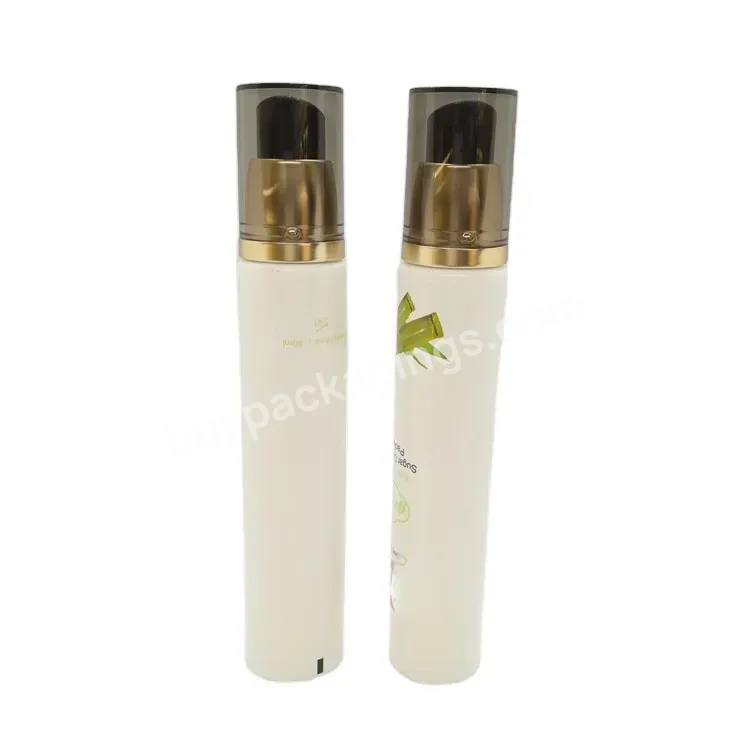 Oem Oem Custom 60ml Eco- Friendly Sugarcane Tube With Gold Pump Cosmetic Packaging Tube