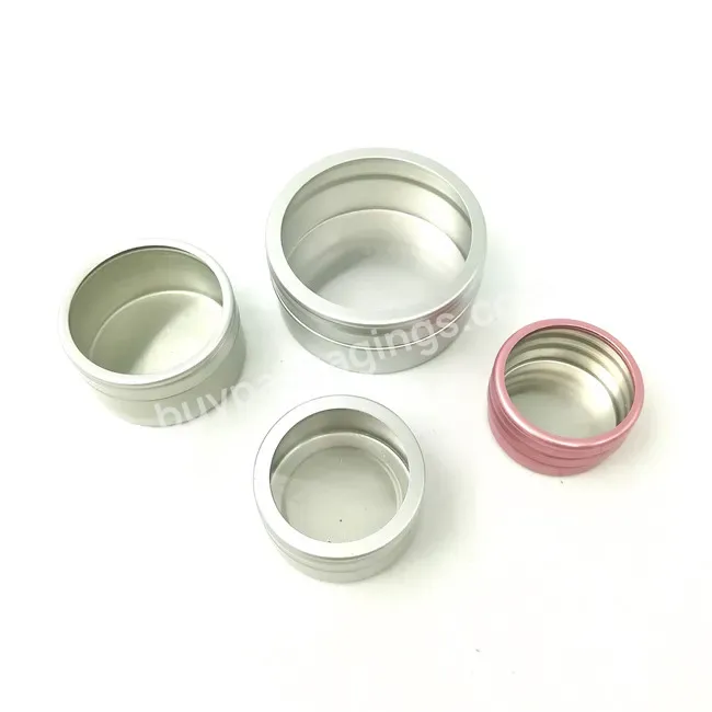 Oem Oem Custom 8g 15g 20g 50g Cosmetic Aluminum Jar With Clear Window For Ointment Balm Food Packaging