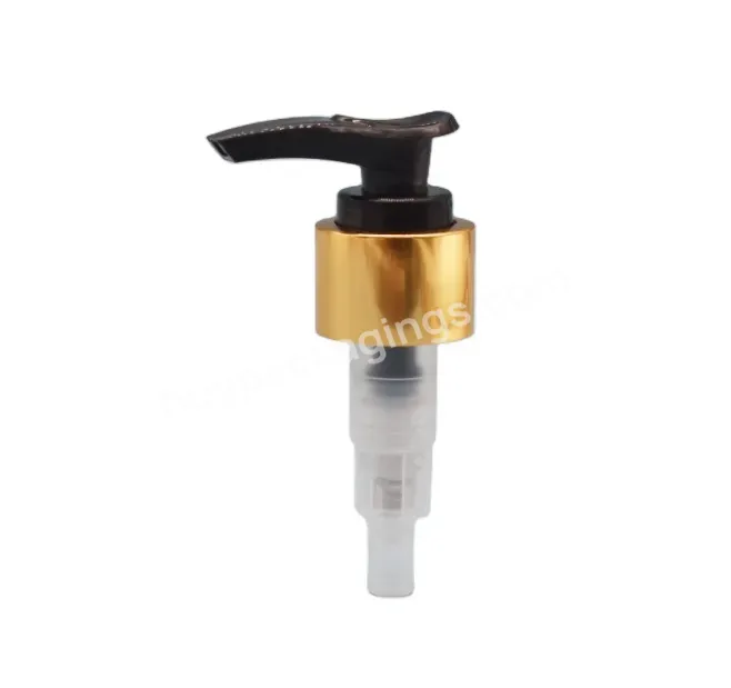 Oem Oem Custom Aluminum Shiny Gold Lotion Dispenser Pop On Pump 24/410